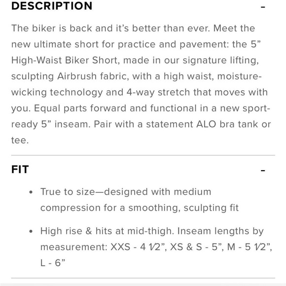 ALO Yoga Black Airbrush High-Waist Biker Short - Picture 6 of 6